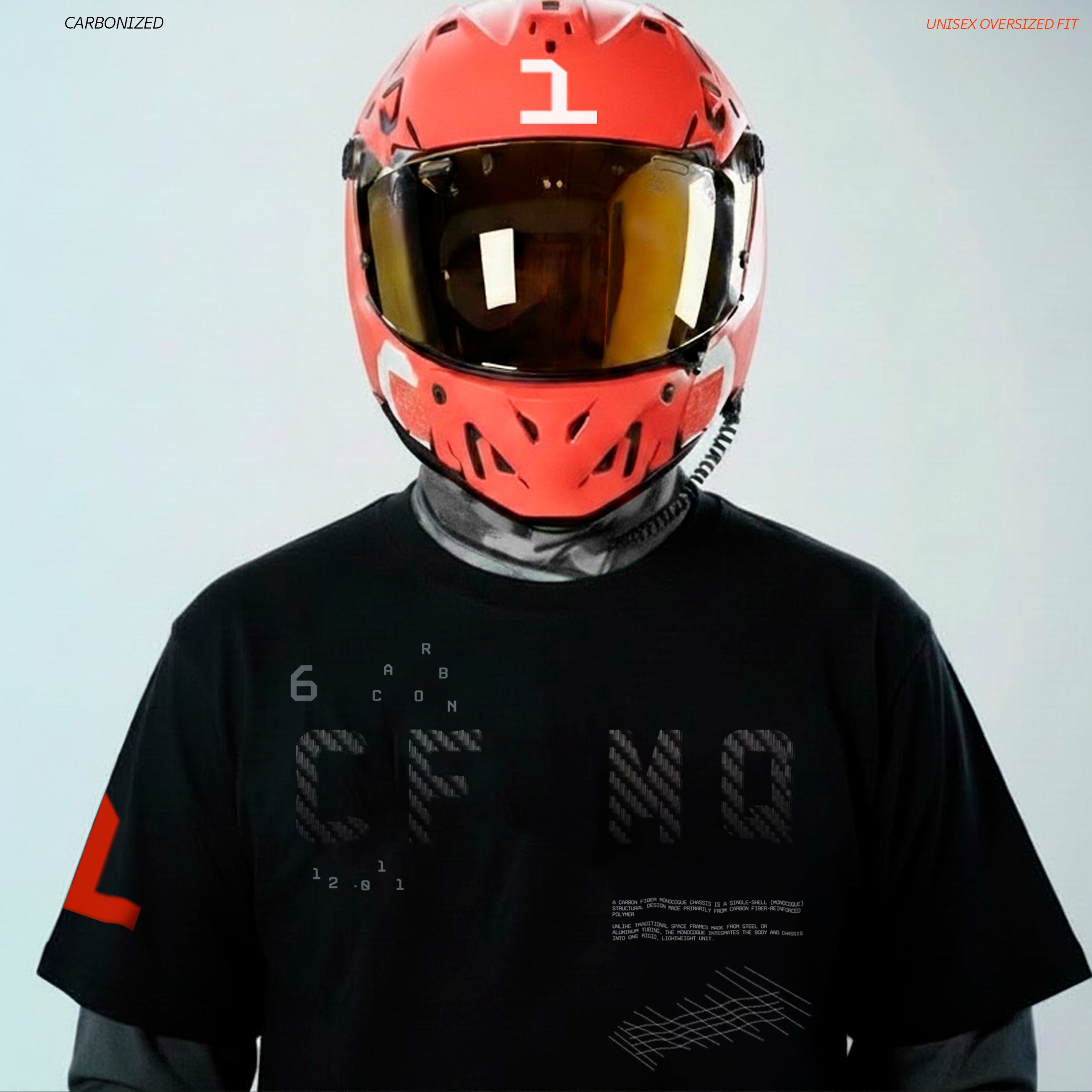 CARBONIZED | Unisex Oversized – HP4 Race Inspired Motorsport T-Shirt – Black