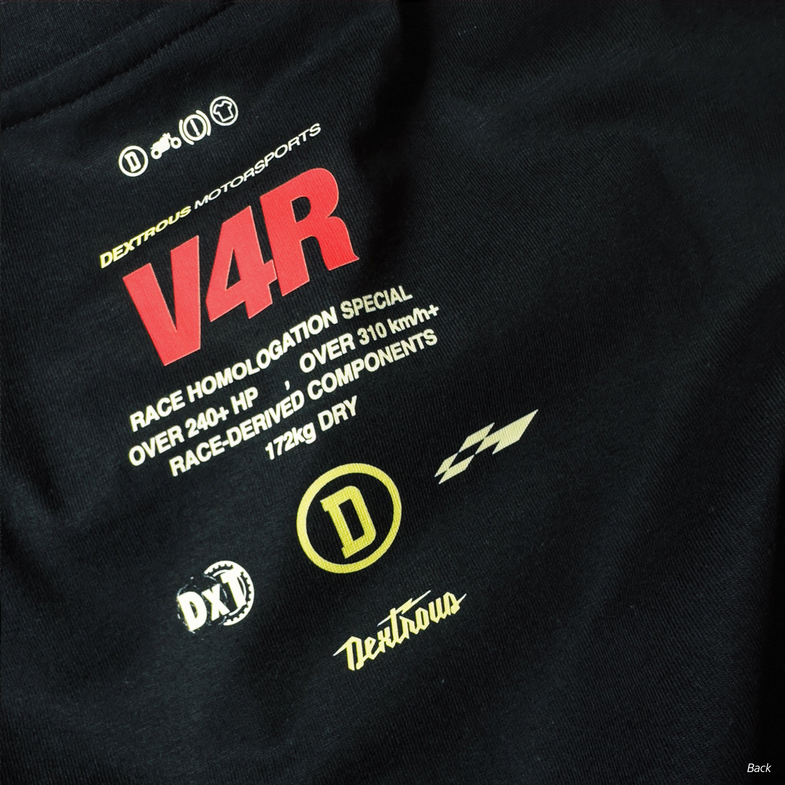 THE RATTLE | Kids Regular Fit – V4R Inspired Motorsport T-Shirt – Black