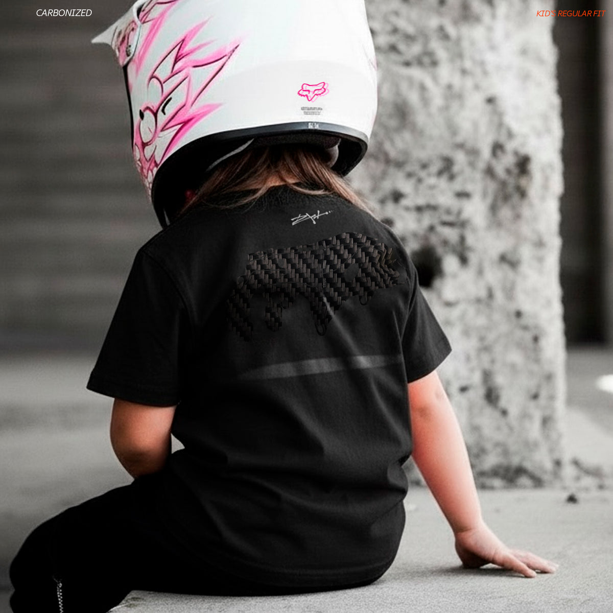 CARBONIZED | Kids Regular Fit – HP4 Race Inspired Motorsport T-Shirt – Black