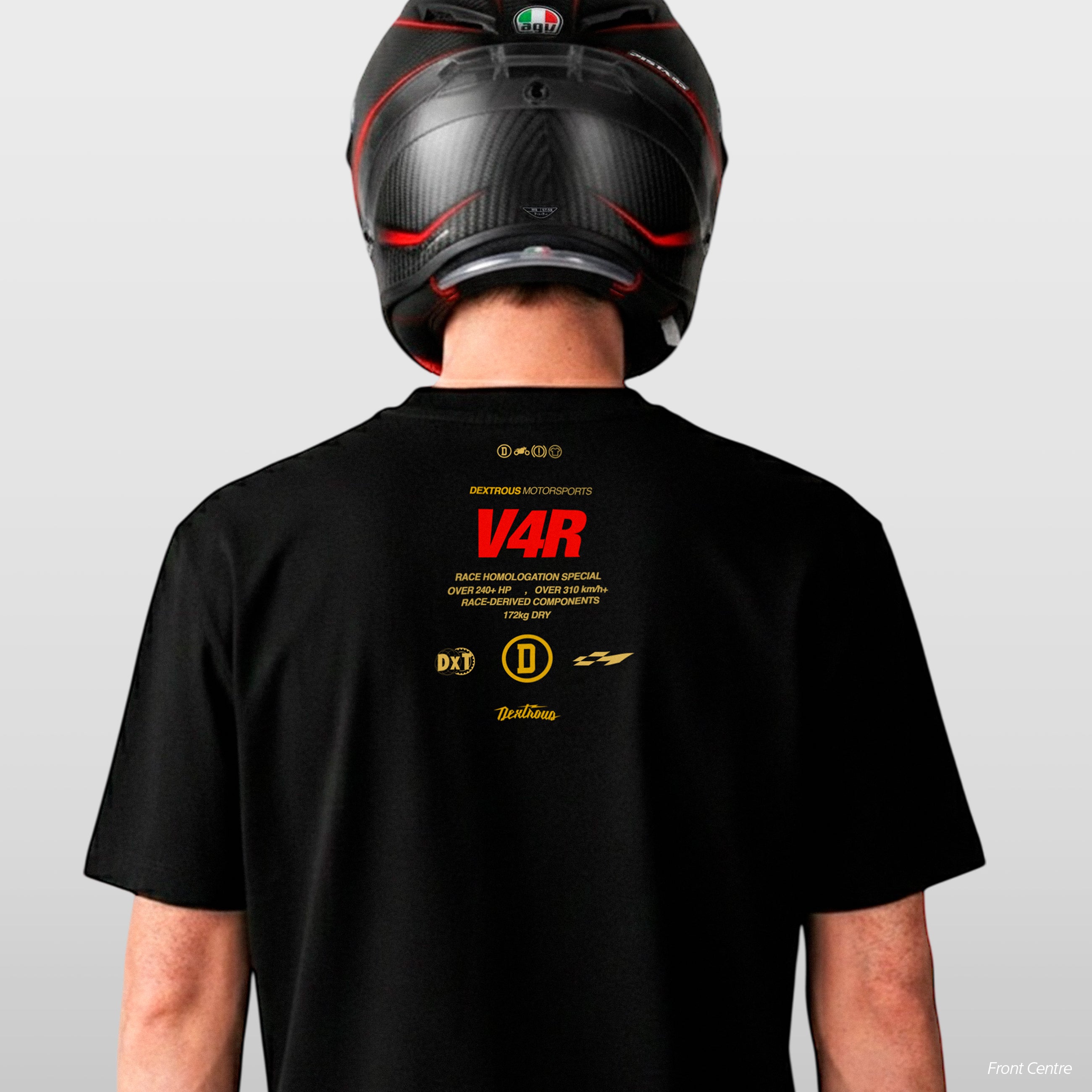THE RATTLE | Men's Regular Fit – V4R Inspired Motorsport T-Shirt – Black