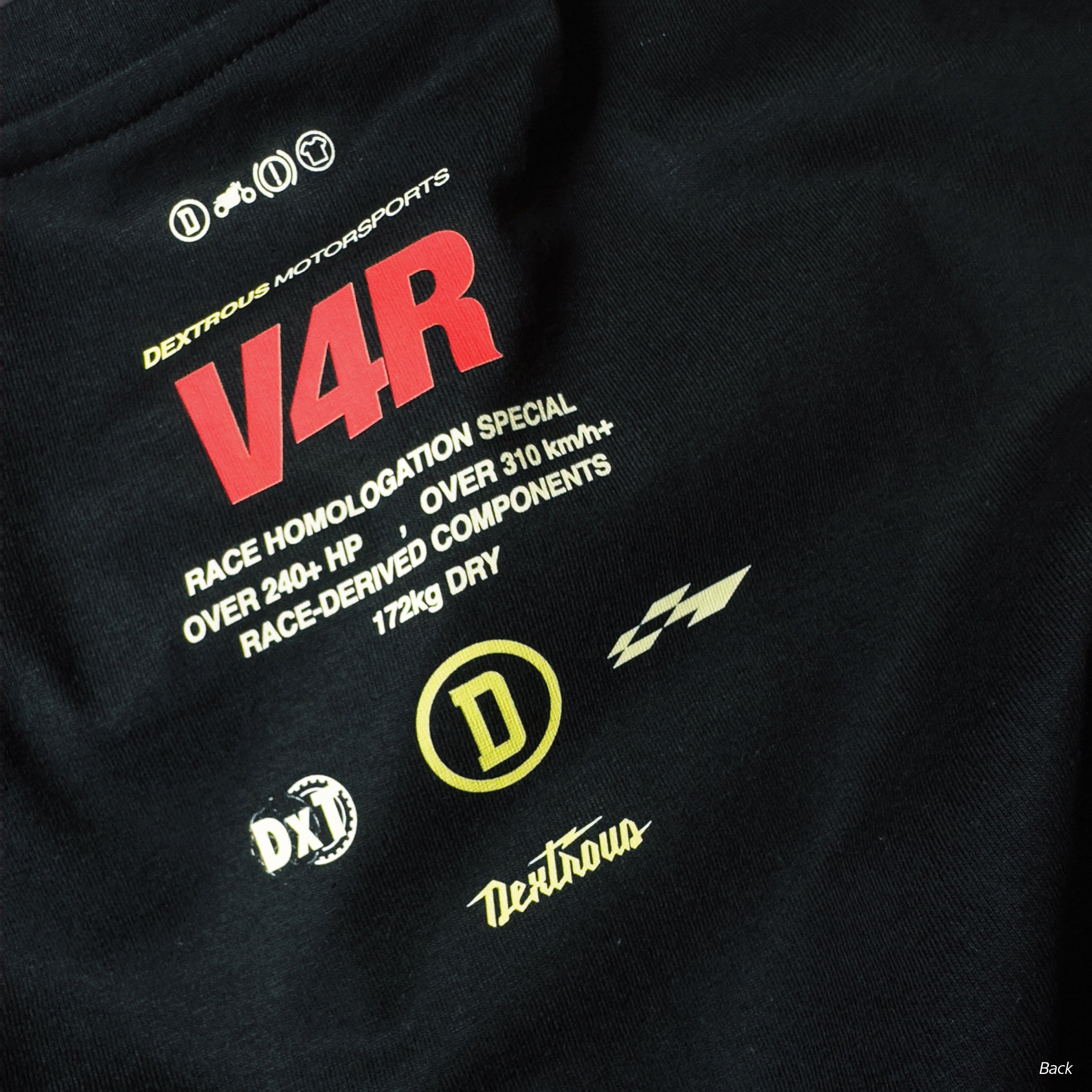 THE RATTLE | Men's Regular Fit – V4R Inspired Motorsport T-Shirt – Black
