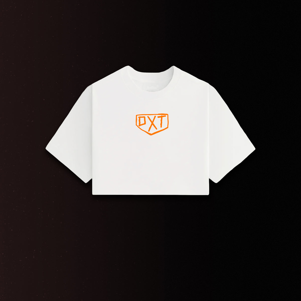 TRACK MONKEY | Women's Oversized Crop – Monkey/Mini Bike Inspired Motorsport T-Shirt – Off-White