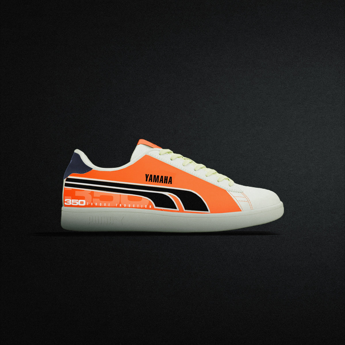 PORTUGESE ORANGE | RD350 inspired Custom Puma Smashic Low – White/Orange/Black