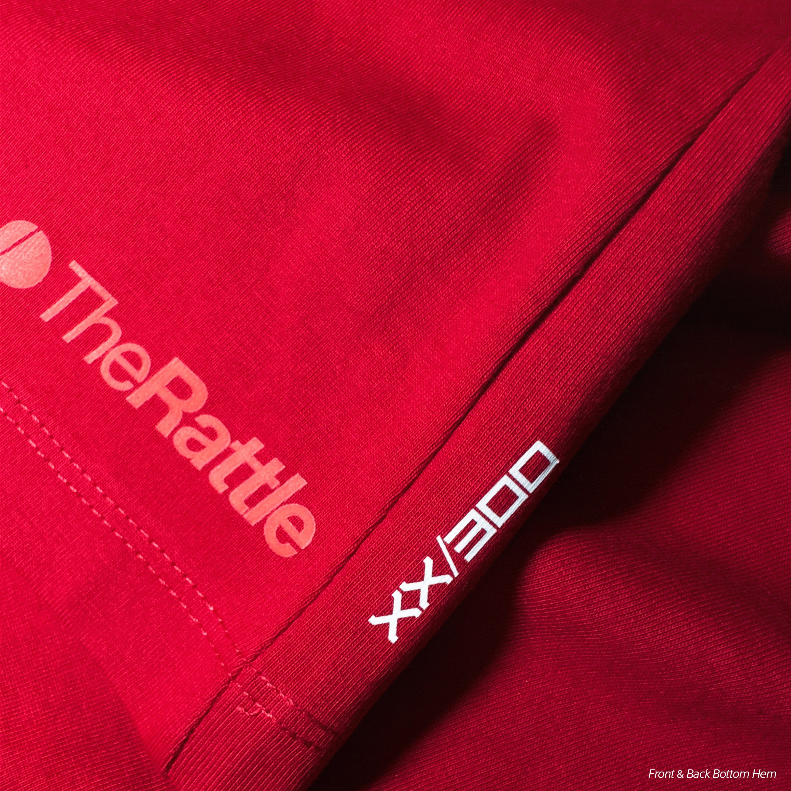 THE RATTLE | Unisex Oversized – V4R Inspired Motorsport T-Shirt – Crimson Red