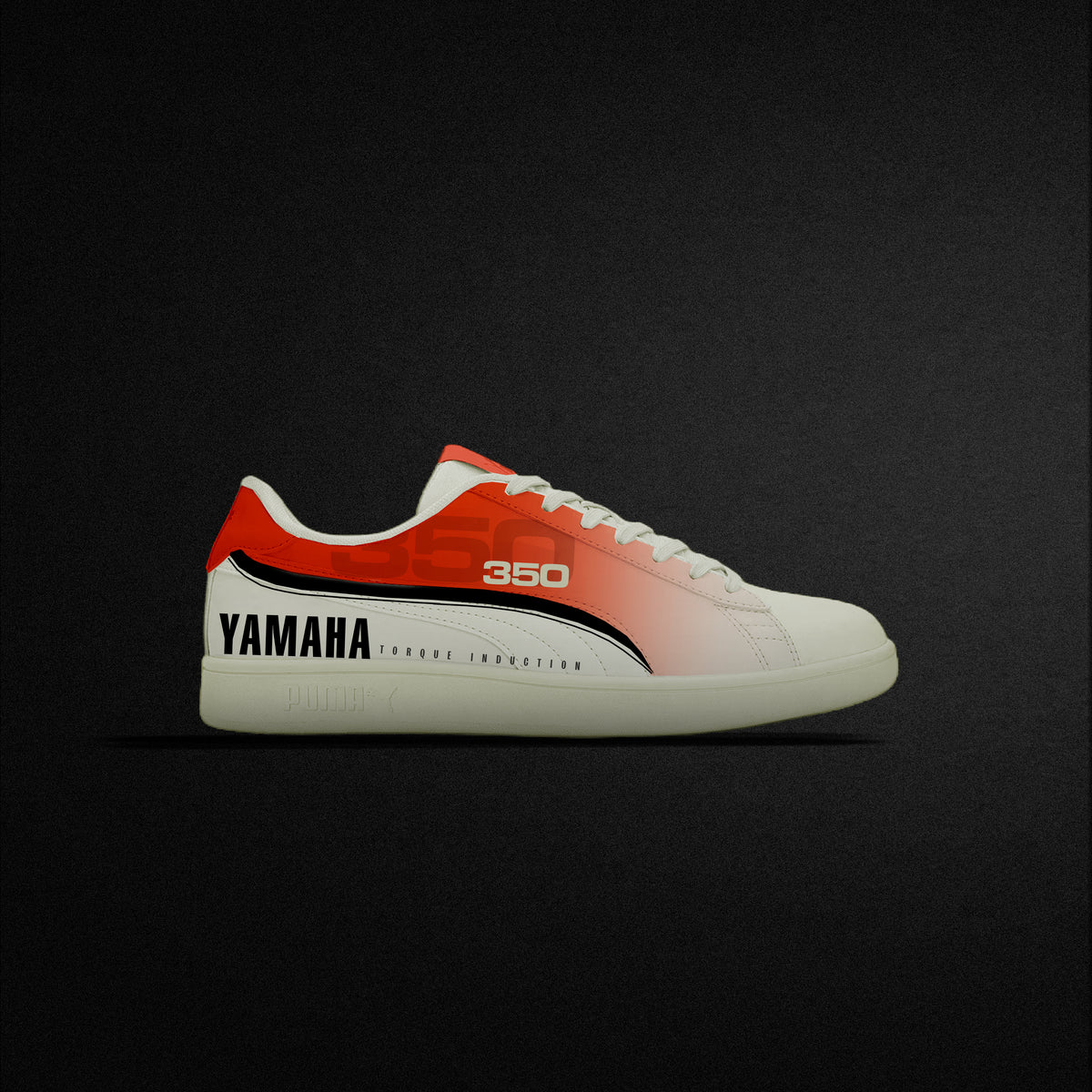 BRANDY RED | RD350 inspired Custom Puma Smashic Low – Red/White/Black
