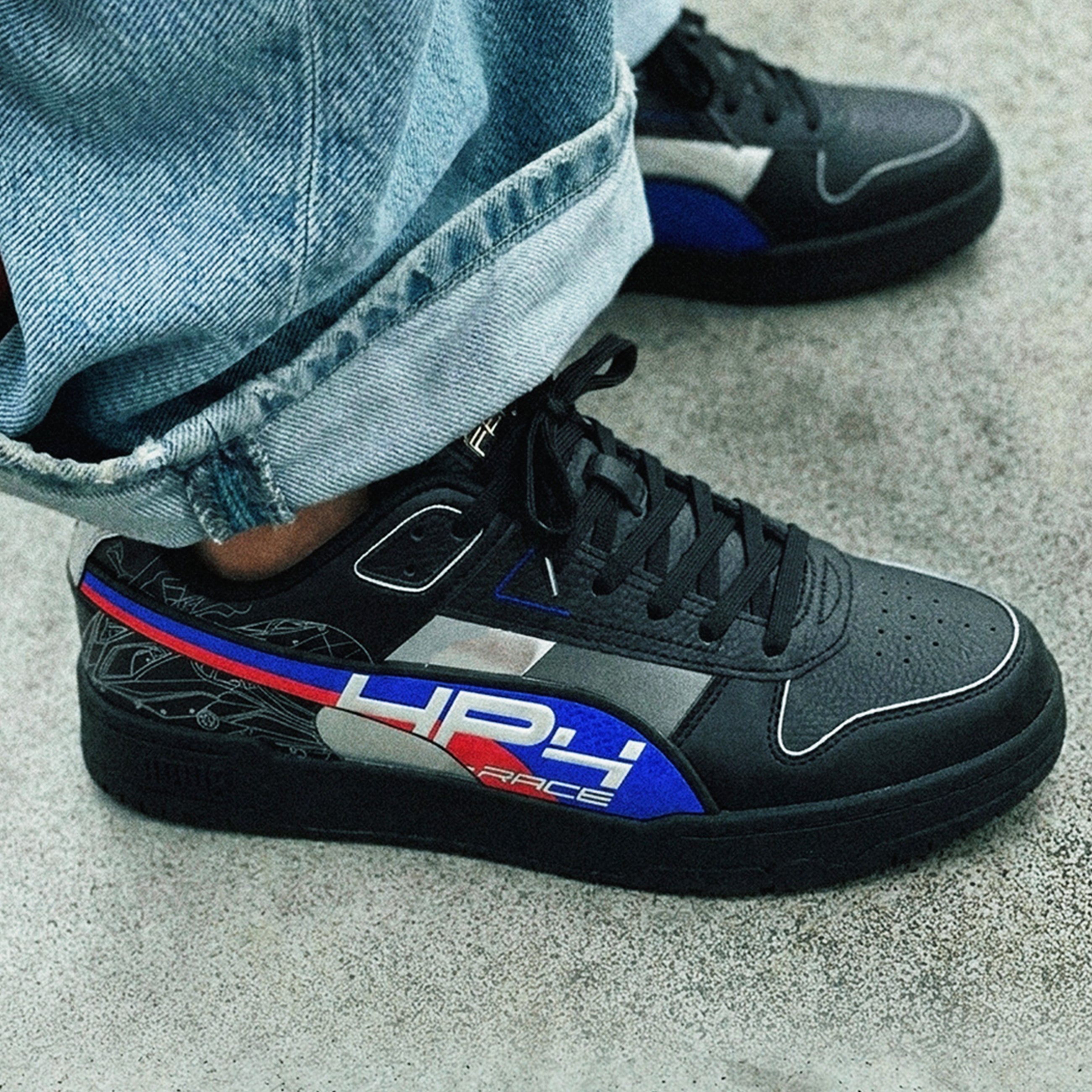 RB01 | S1000rr inspired Custom Puma RBD Low Sneaker – Black/Blue/Red