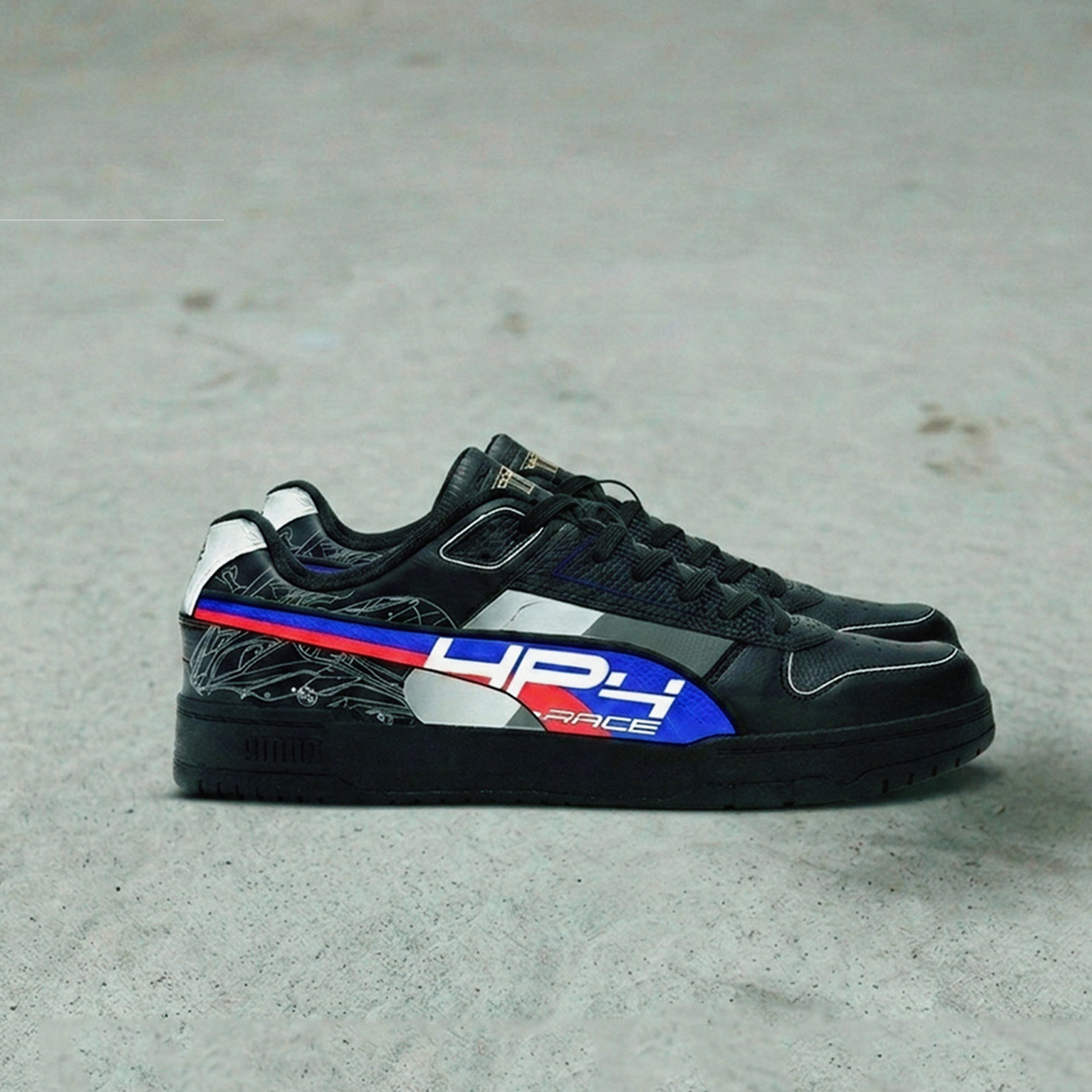 RB01 | S1000rr inspired Custom Puma RBD Low Sneaker – Black/Blue/Red