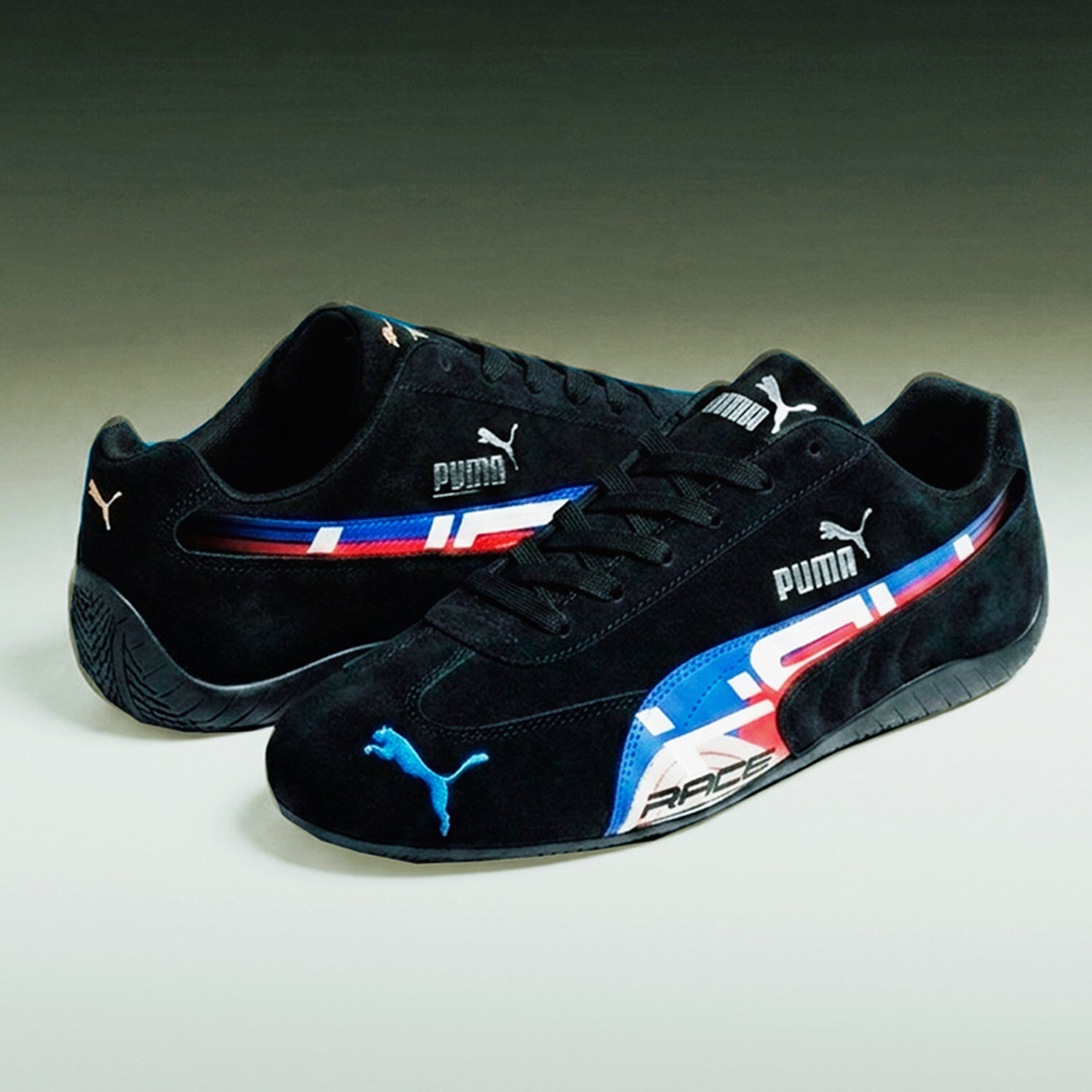 SC01 | S1000rr inspired Custom Puma Speedcat Sneaker– Black/Blue/Red