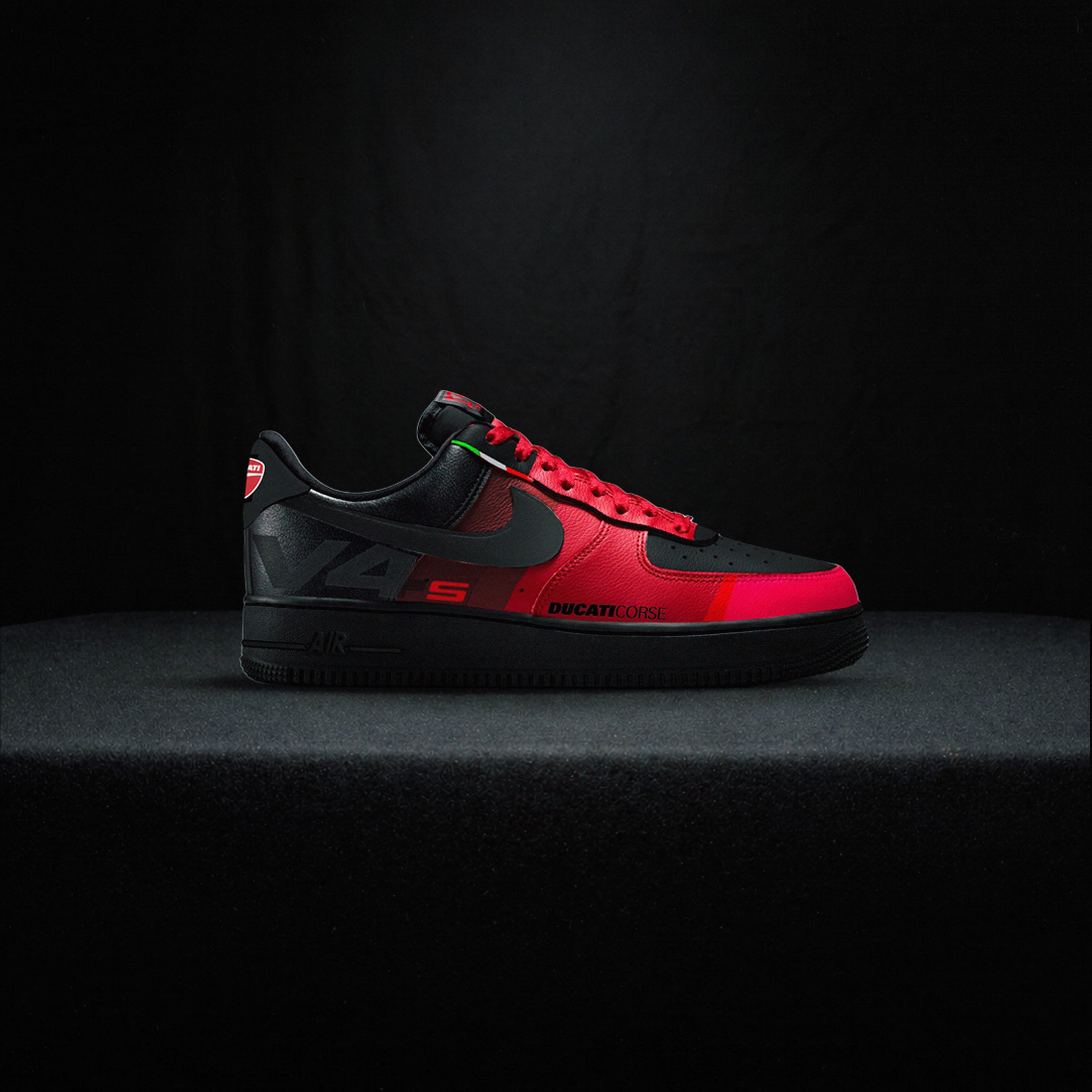 N4S | V4S inspired Custom Nike Air Force 1 Low – Black/Red