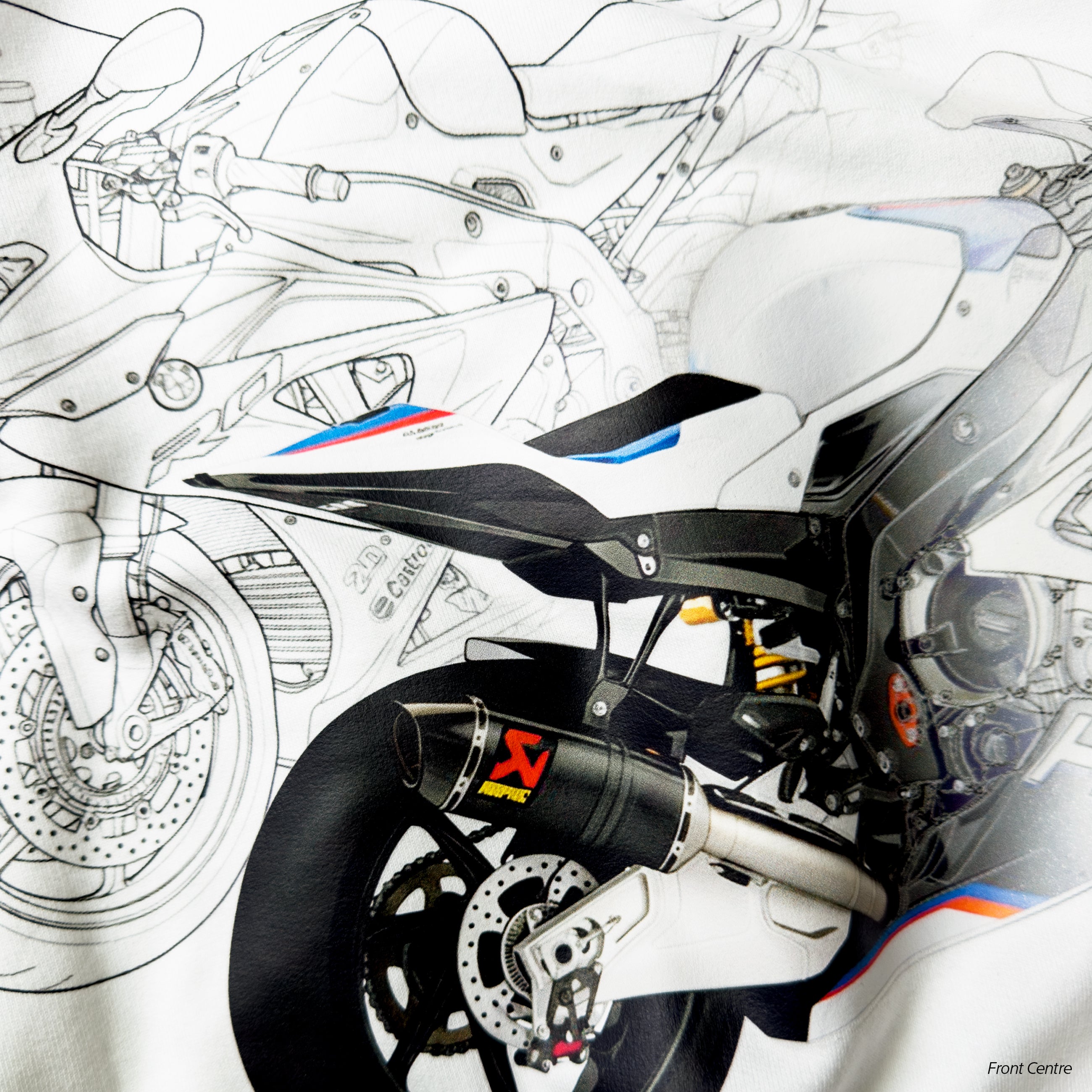 SPITZENLEISTUNG | Women's Oversized Crop – S1000RR Inspired Motorsport T-Shirt – Off-White